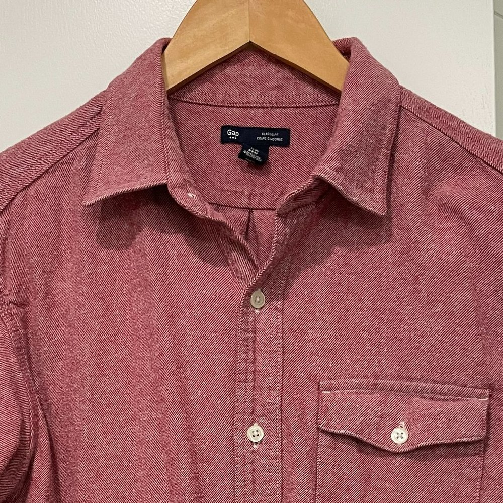 Gap, Salmon Medium Cotton Flannel Shirt